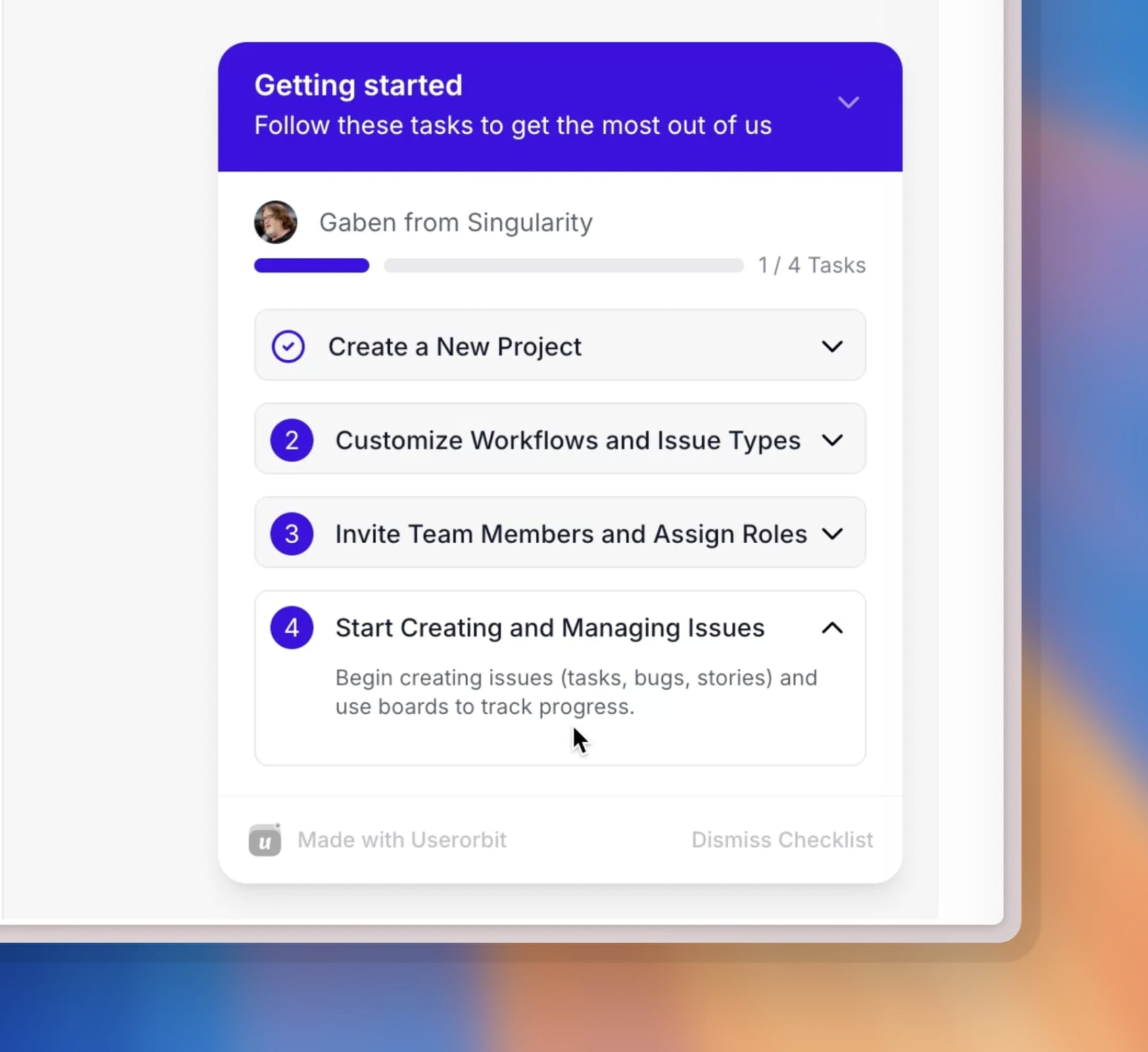 userorbit checklists