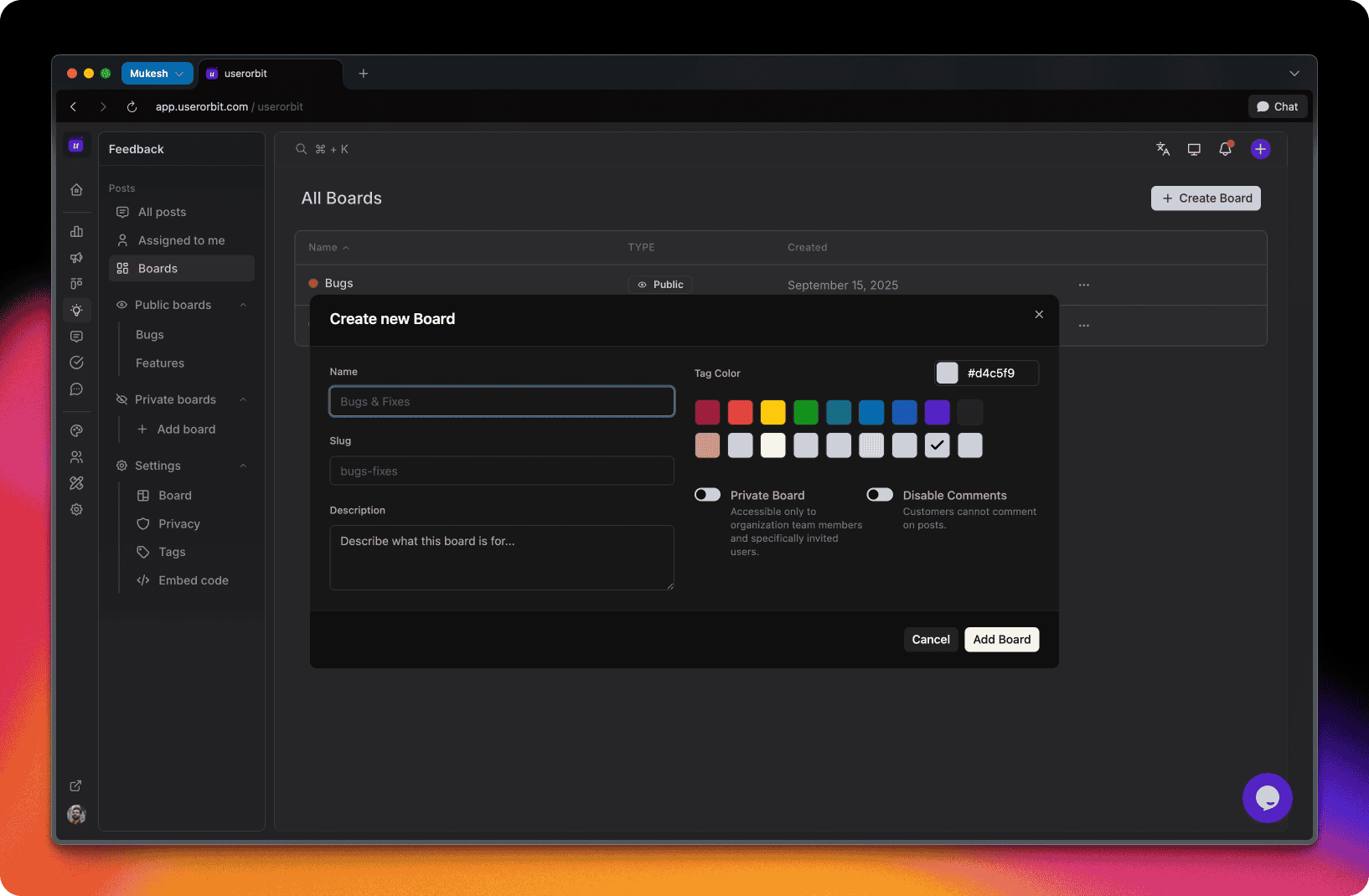 AI feedback summary in Userorbit highlighting themes and sentiment across responses