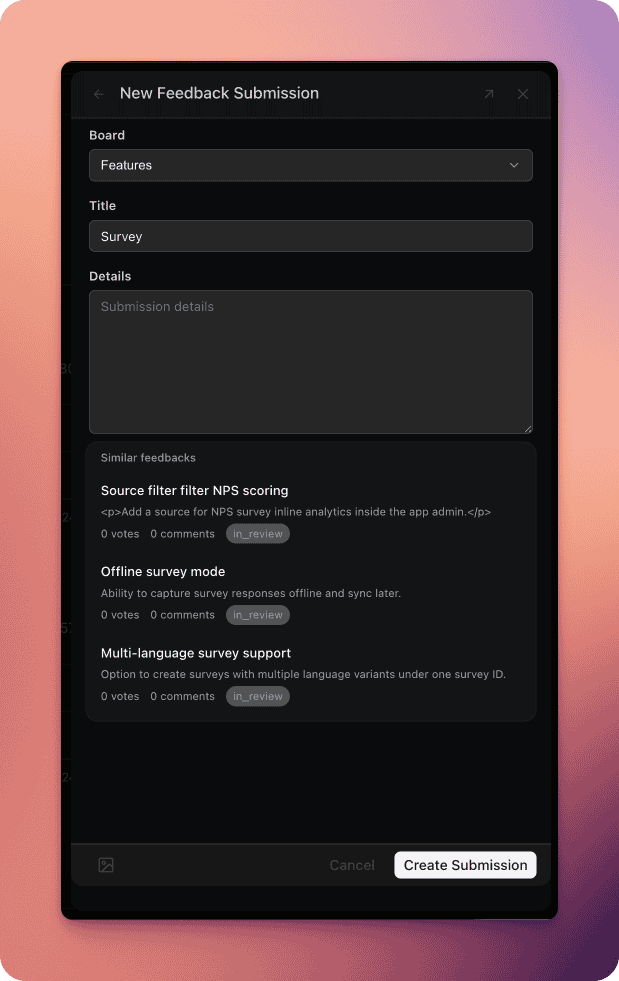 Announcement modal in Userorbit with engagement metrics