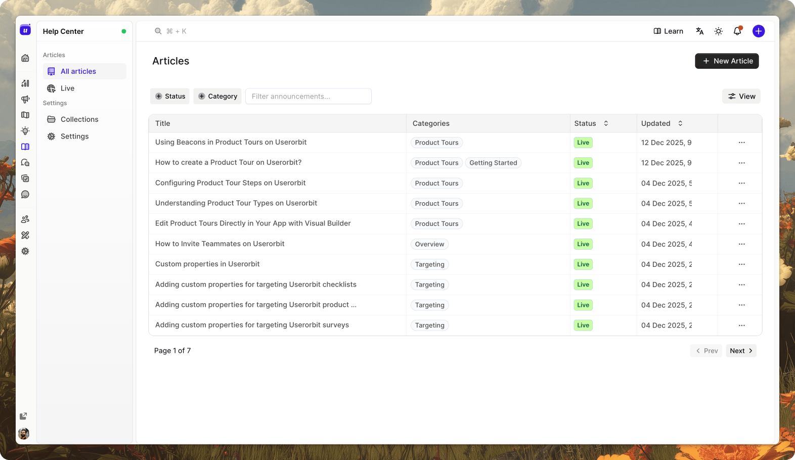 help center article editor