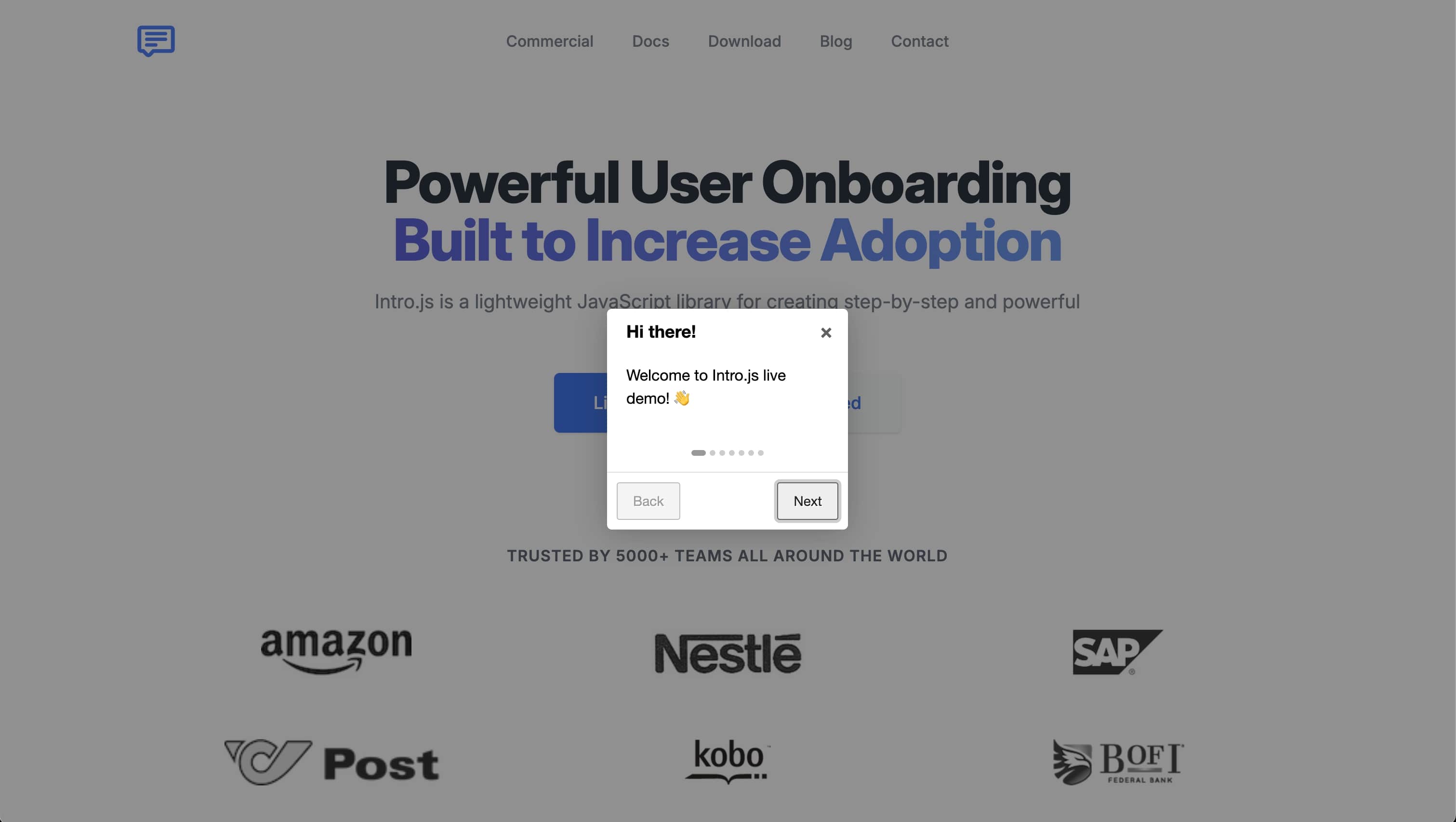Intro.js Screenshot