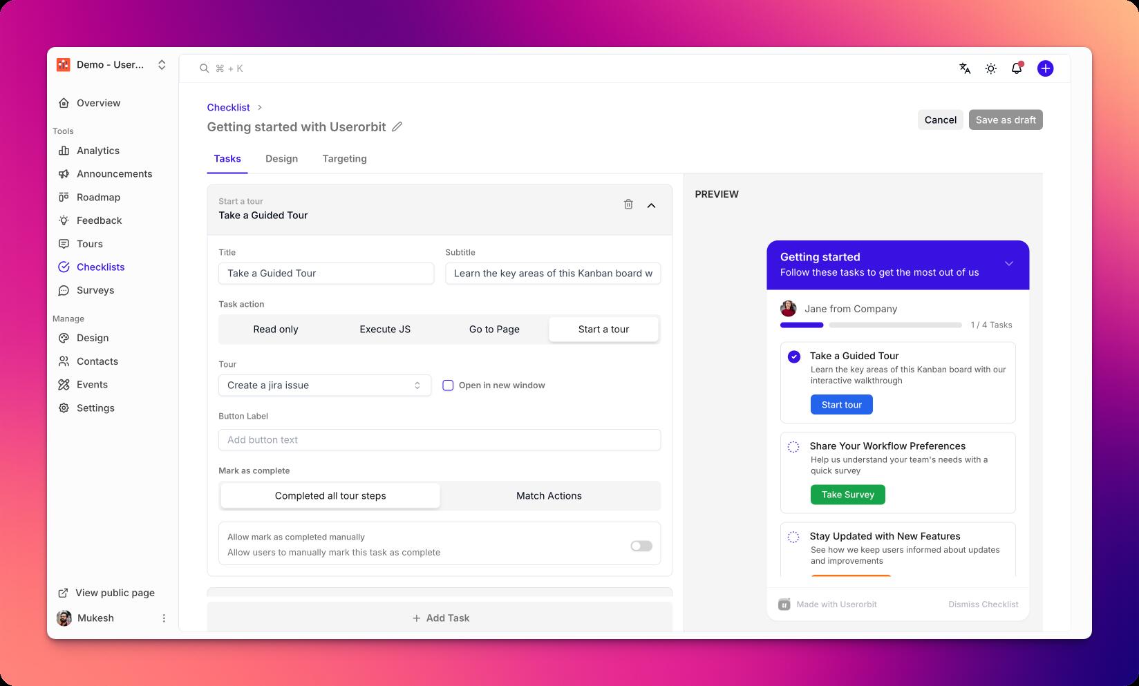 Checklist Editor - Steps